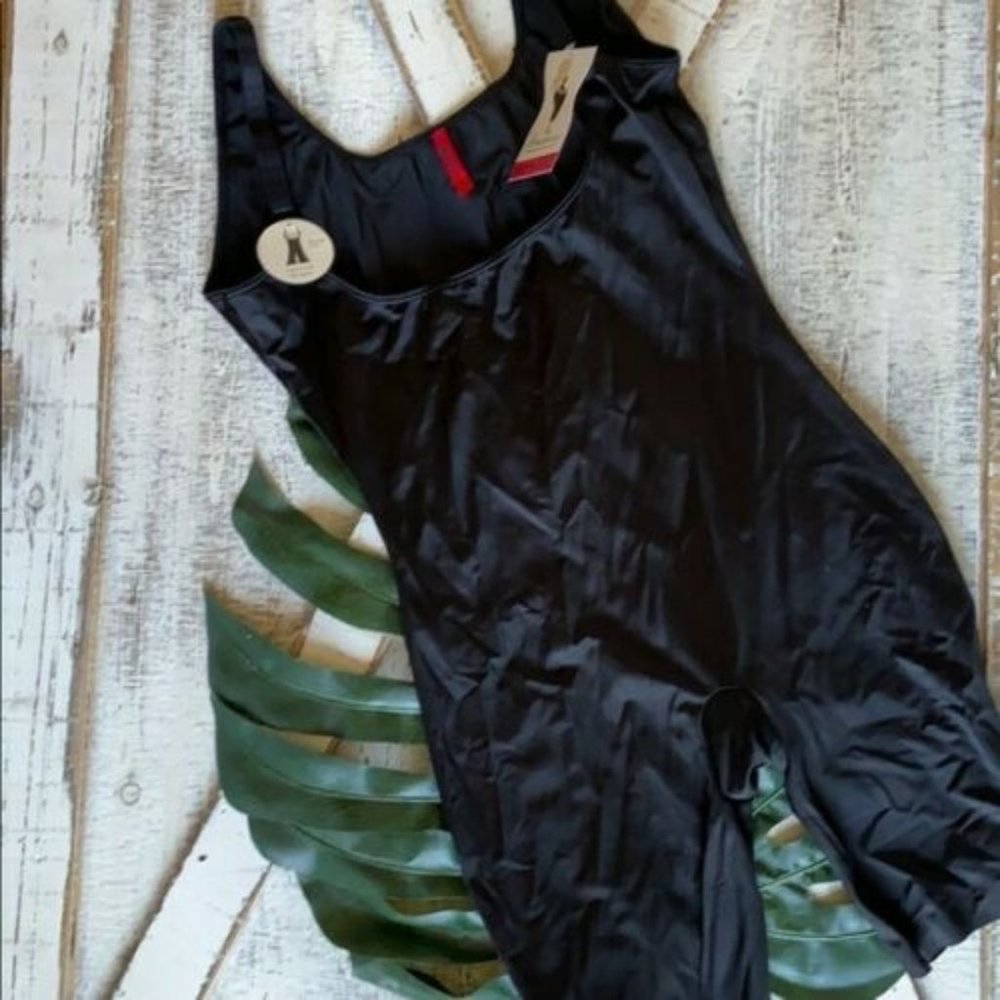 Spanx open bust suit $88 NWT black XL